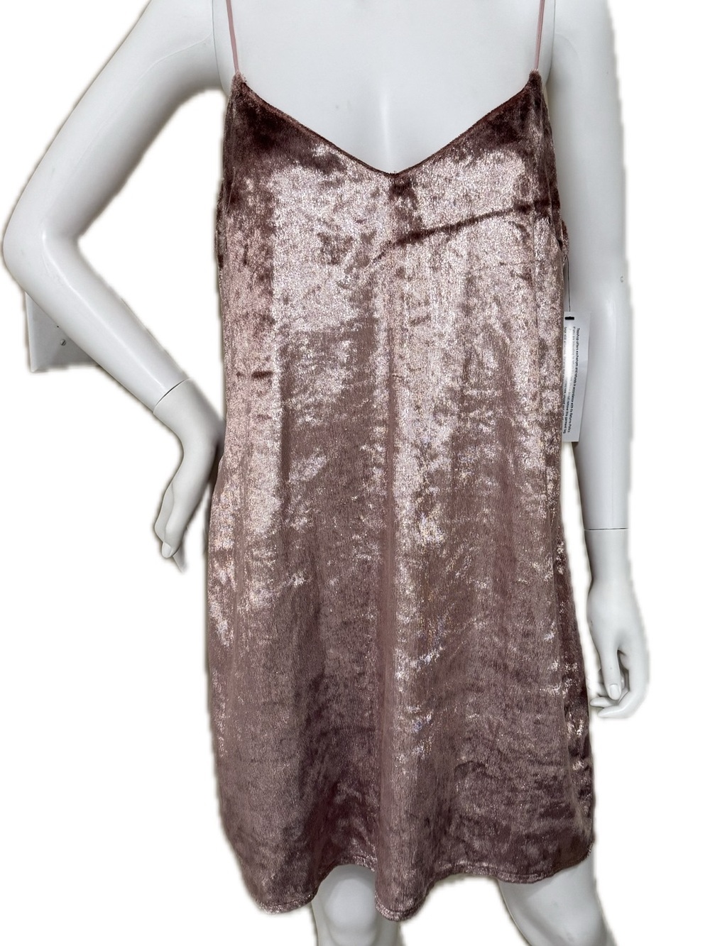 NWT Topshop Pink Glitter Velvet Mini Slip Dress